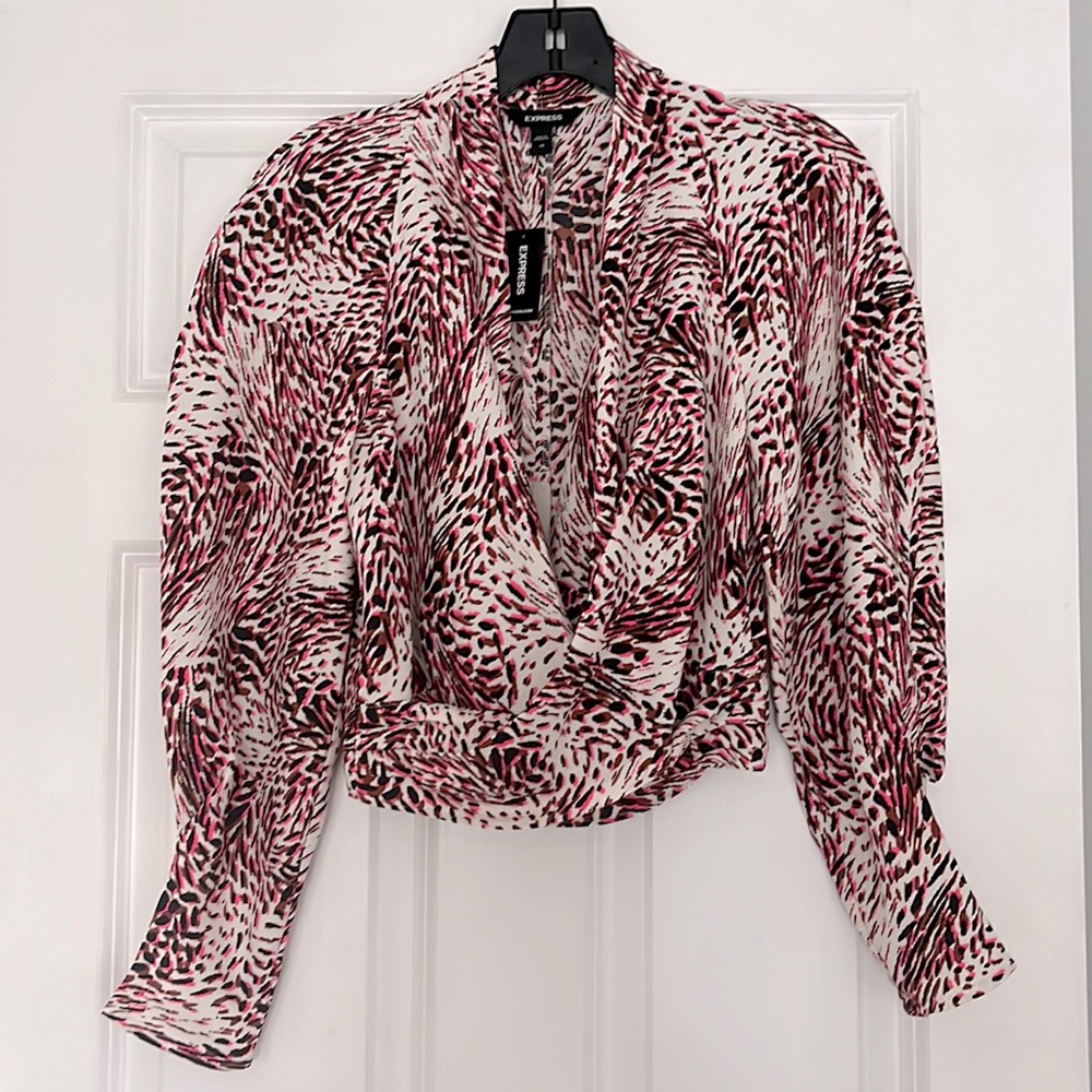 NWT Express Front Wrap Blouse